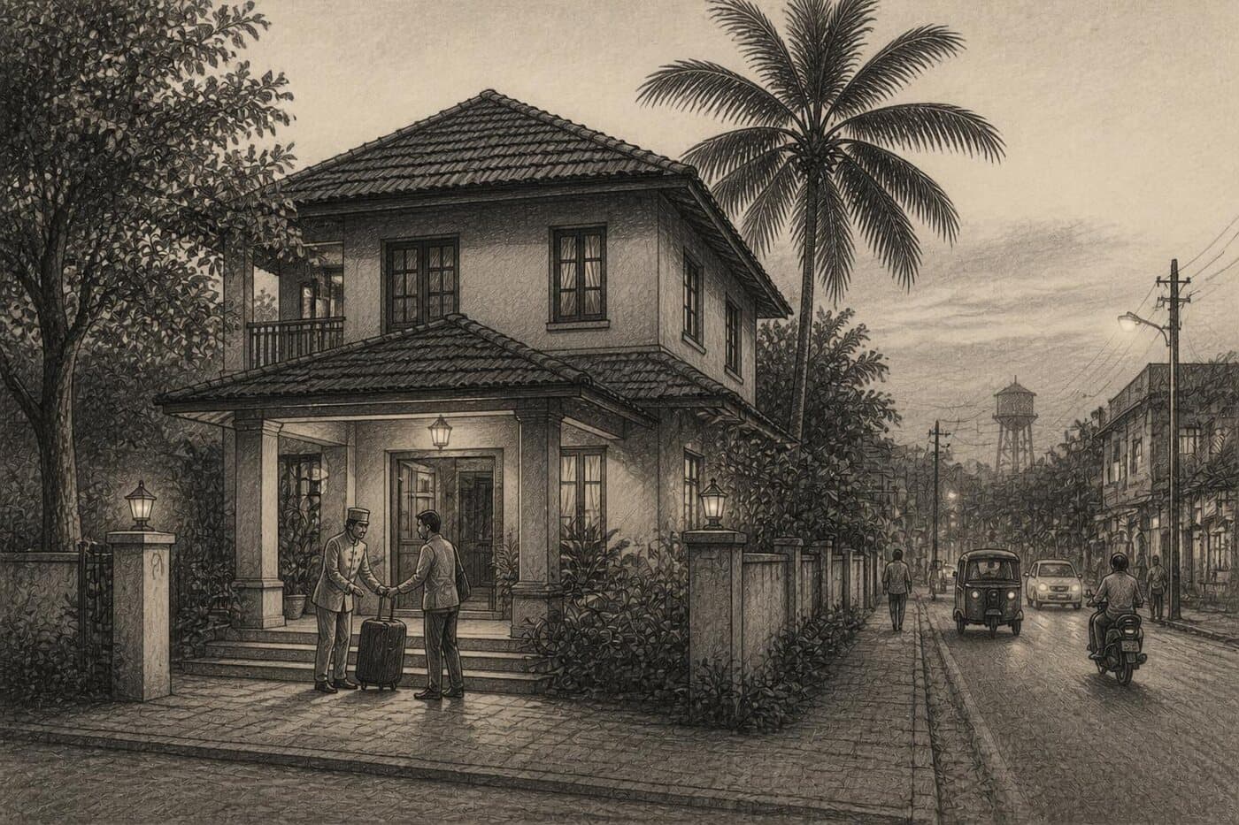 Pencil sketch of Luxury