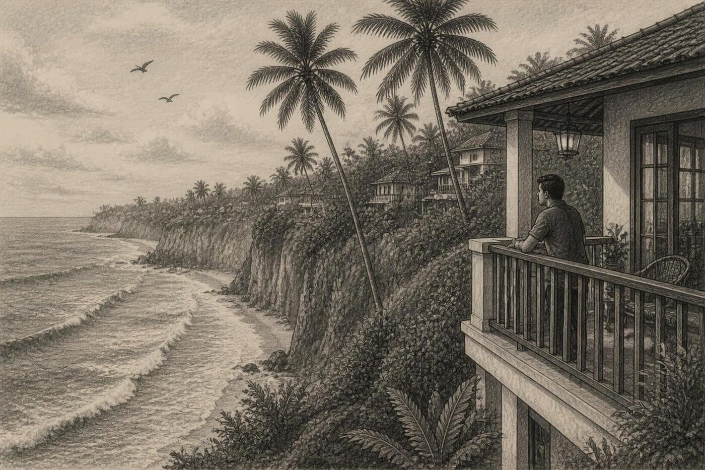 Pencil sketch of Samudra Varkala